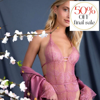 Jonquil Evelyn Teddy in Rose Bruyere EVN097-Bodysuit-Jonquil in Bloom-Rose Bruyere-XSmall-Anna Bella Fine Lingerie, Reveal Your Most Gorgeous Self!