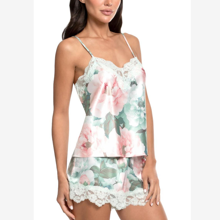 Jonquil Gracie Cami Short Set GEC140 in Jade Frost-Sleepwear-Jonquil in Bloom-Jade Frost-XSmall-Anna Bella Fine Lingerie, Reveal Your Most Gorgeous Self!