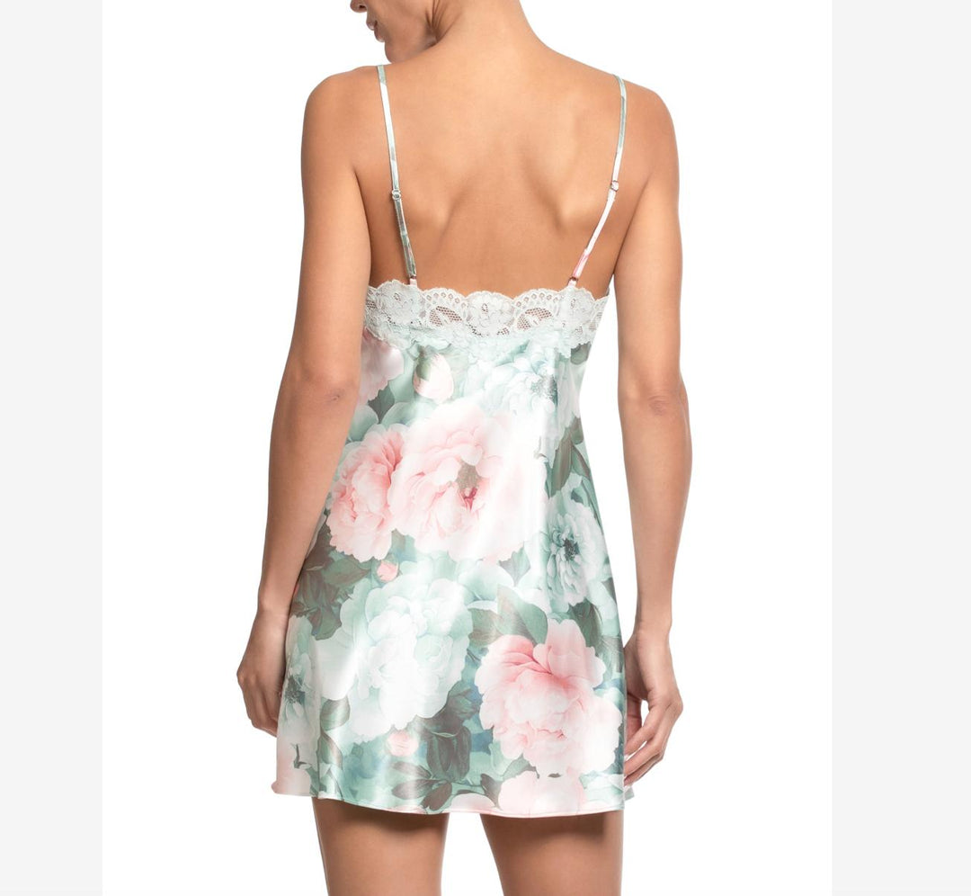 Jonquil Gracie Chemise GEC110 in Jade Frost-Sleepwear-Jonquil in Bloom-Jade Frost-XSmall-Anna Bella Fine Lingerie, Reveal Your Most Gorgeous Self!