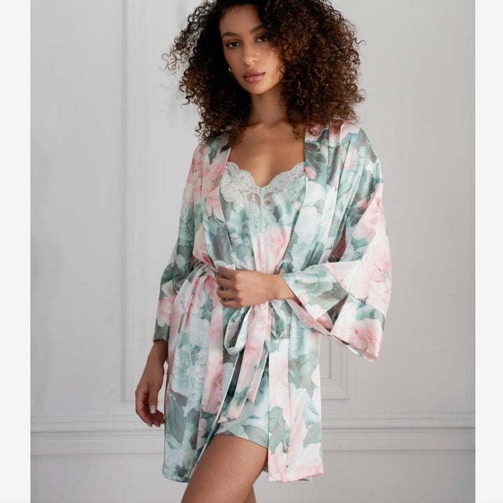 Jonquil Gracie Wrap GEC130 in Jade Frost-Robes-Jonquil in Bloom-Jade Frost-XSmall/Small-Anna Bella Fine Lingerie, Reveal Your Most Gorgeous Self!
