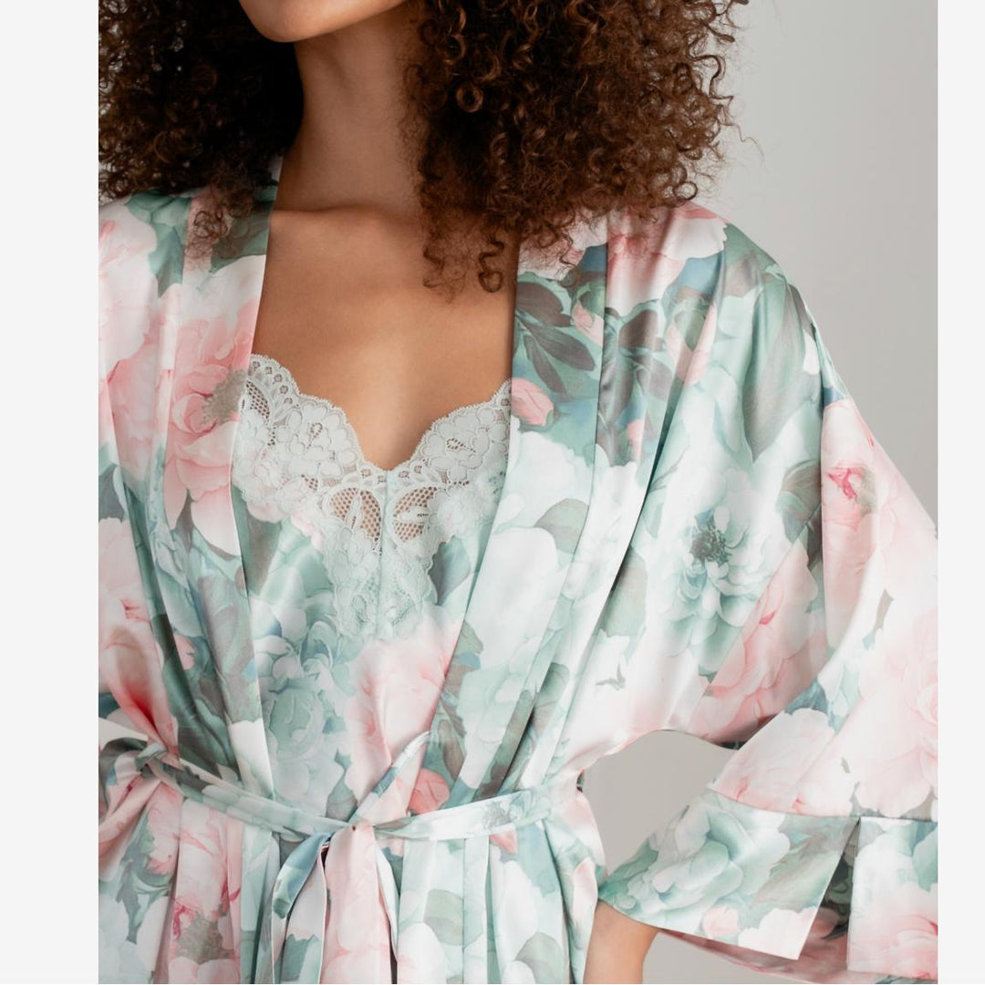 Jonquil Gracie Wrap GEC130 in Jade Frost-Robes-Jonquil in Bloom-Jade Frost-XSmall/Small-Anna Bella Fine Lingerie, Reveal Your Most Gorgeous Self!