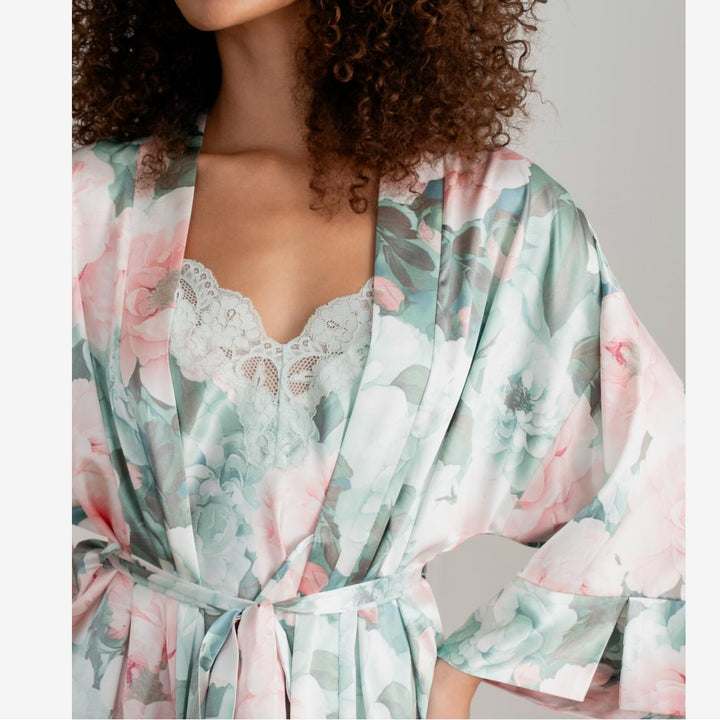 Jonquil Gracie Wrap GEC130 in Jade Frost-Robes-Jonquil in Bloom-Jade Frost-XSmall/Small-Anna Bella Fine Lingerie, Reveal Your Most Gorgeous Self!