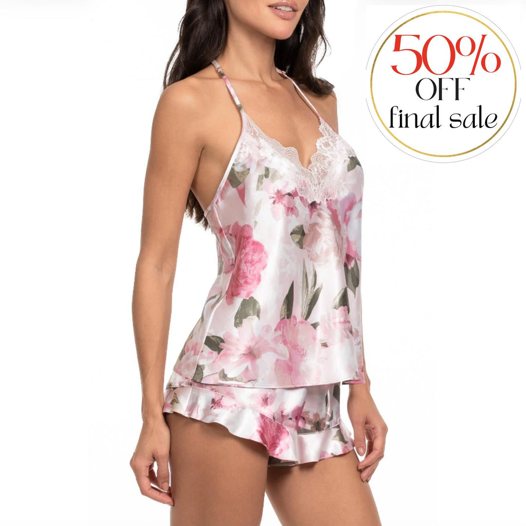 Jonquil Jovie Cami Short Set JOV140-Sleepwear-Jonquil in Bloom-Rosewater-XSmall-Anna Bella Fine Lingerie, Reveal Your Most Gorgeous Self!