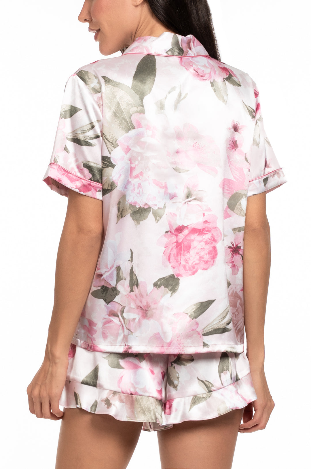 Jonquil Jovie Short Pajama Set JOV141-Sleepwear-Jonquil in Bloom-Rosewater-XSmall-Anna Bella Fine Lingerie, Reveal Your Most Gorgeous Self!