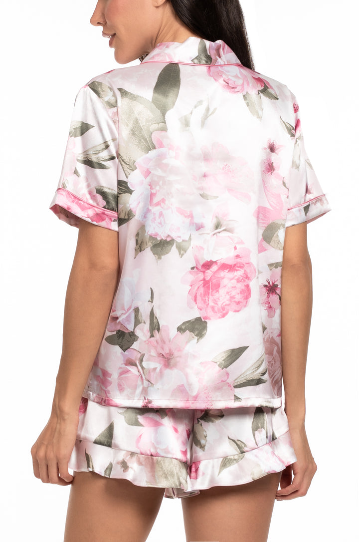 Jonquil Jovie Short Pajama Set JOV141-Sleepwear-Jonquil in Bloom-Rosewater-XSmall-Anna Bella Fine Lingerie, Reveal Your Most Gorgeous Self!