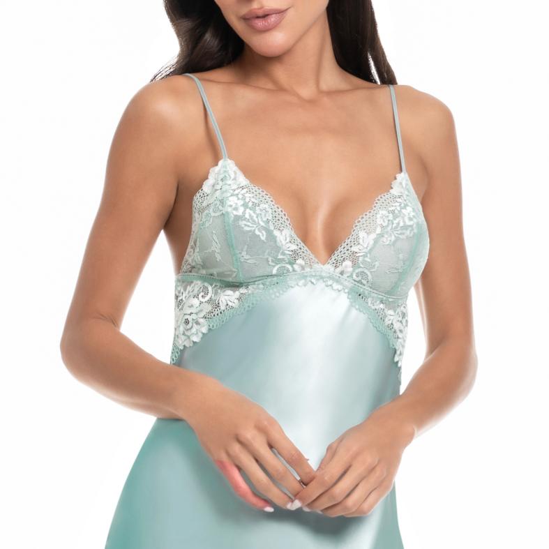 Jonquil Lillie Chemise LLL010 in Pale Turquoise-Sleepwear-Jonquil in Bloom-Pale Turquoise-XSmall-Anna Bella Fine Lingerie, Reveal Your Most Gorgeous Self!