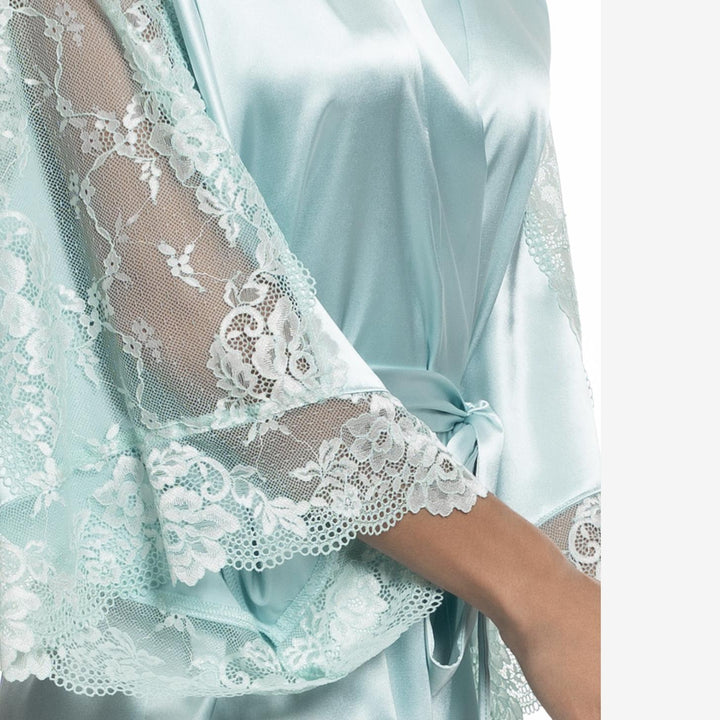 Jonquil Lillie Wrap LLL030 in Pale Turquoise-Robes-Jonquil in Bloom-Pale Turquoise-XSmall/Small-Anna Bella Fine Lingerie, Reveal Your Most Gorgeous Self!