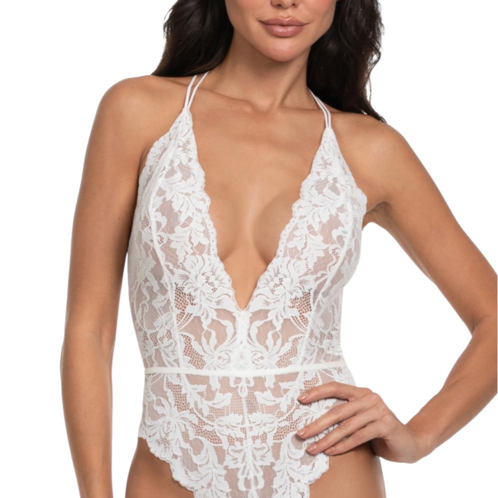 Jonquil Lorena Teddy in Ivory LRE094-Bodysuit-Jonquil in Bloom-Ivory-XSmall-Anna Bella Fine Lingerie, Reveal Your Most Gorgeous Self!