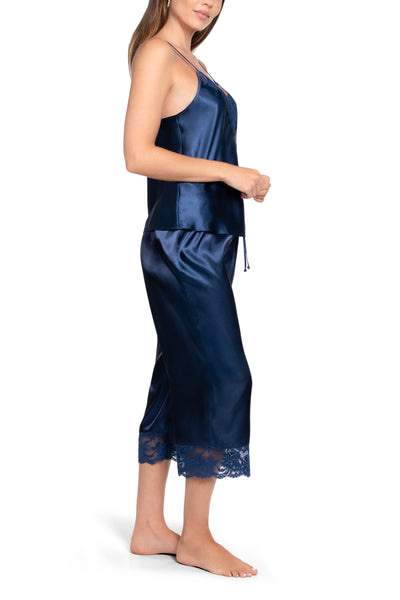 Jonquil Love Story Cami Pant Set LVS045-Loungewear-Jonquil in Bloom-Navy-XSmall-Anna Bella Fine Lingerie, Reveal Your Most Gorgeous Self!