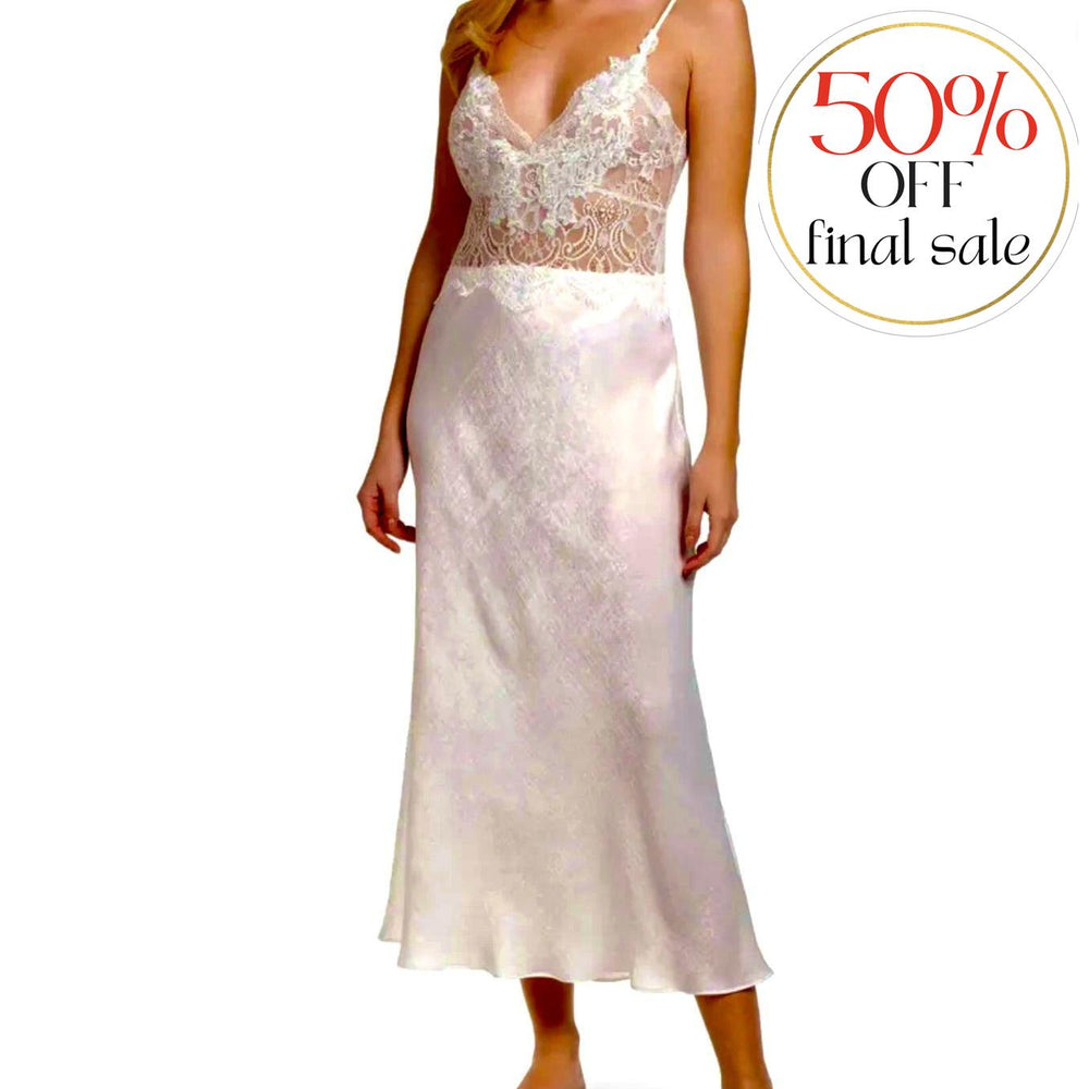 Jonquil Marry Me Gown MRM021 in Ivory-Loungewear-Jonquil in Bloom-Ivory-XSmall-Anna Bella Fine Lingerie, Reveal Your Most Gorgeous Self!