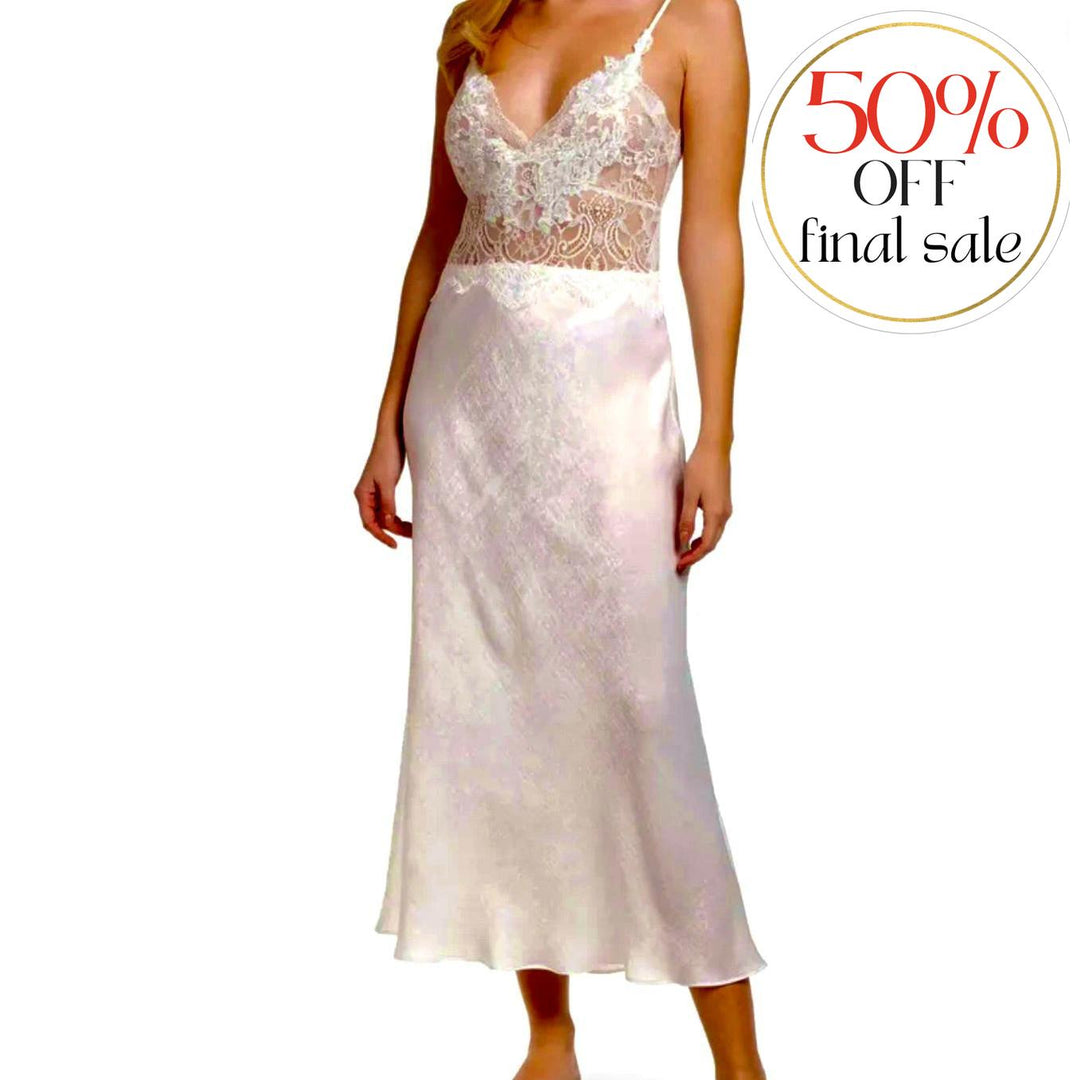 Jonquil Marry Me Gown MRM021 in Ivory-Loungewear-Jonquil in Bloom-Ivory-XSmall-Anna Bella Fine Lingerie, Reveal Your Most Gorgeous Self!