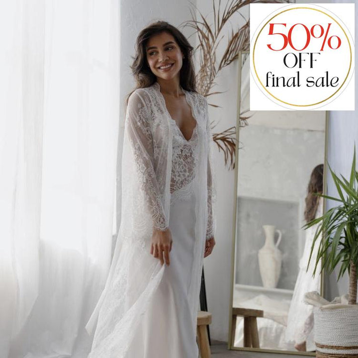 Jonquil Marry Me Gown MRM021 in Ivory-Loungewear-Jonquil in Bloom-Ivory-XSmall-Anna Bella Fine Lingerie, Reveal Your Most Gorgeous Self!