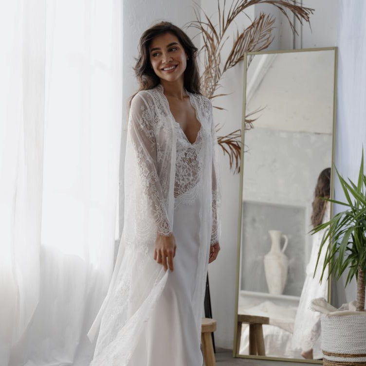 Jonquil Marry Me Gown MRM021 in Ivory-Loungewear-Jonquil in Bloom-Ivory-XSmall-Anna Bella Fine Lingerie, Reveal Your Most Gorgeous Self!