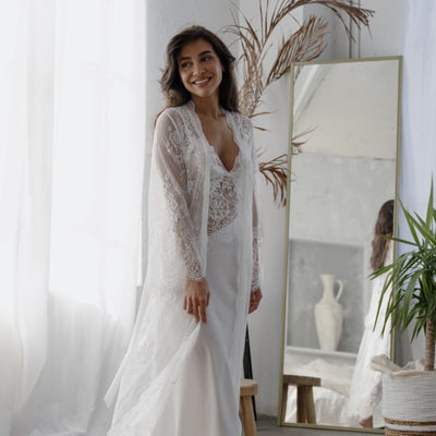 Jonquil Marry Me Gown MRM021 in Ivory-Loungewear-Jonquil in Bloom-Ivory-XSmall-Anna Bella Fine Lingerie, Reveal Your Most Gorgeous Self!