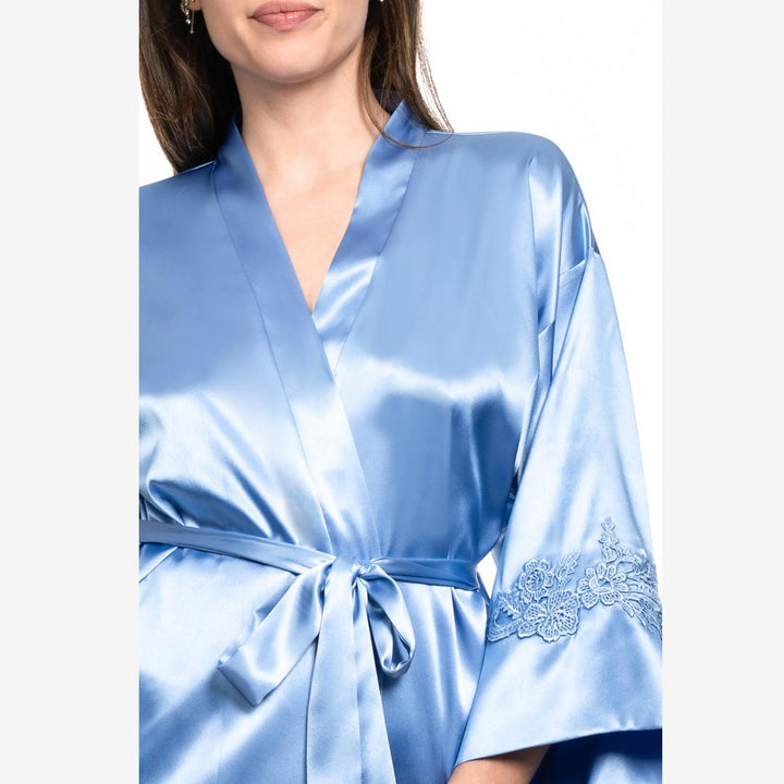 Jonquil Raelynn Wrap RLN030-Robes-Jonquil in Bloom-Cornflower Blue-XSmall/Small-Anna Bella Fine Lingerie, Reveal Your Most Gorgeous Self!