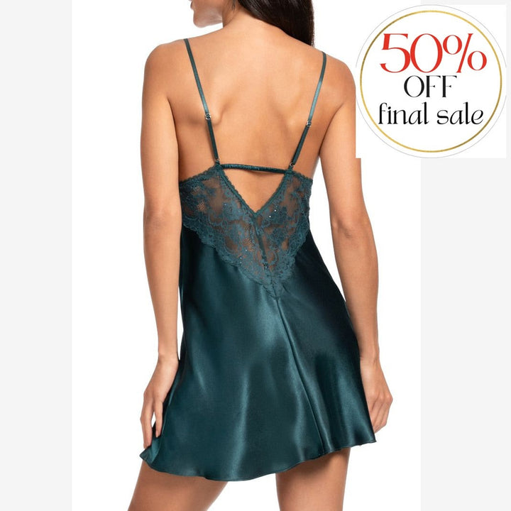 Jonquil rory Chemise in Pine ROY010-Loungewear-Jonquil in Bloom-Pine-XSmall-Anna Bella Fine Lingerie, Reveal Your Most Gorgeous Self!