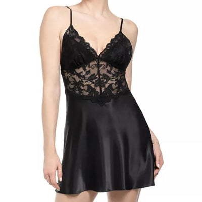 Jonquil Rosalie Chemise RSQ010 in Black-Loungewear-Jonquil in Bloom-Black-XSmall-Anna Bella Fine Lingerie, Reveal Your Most Gorgeous Self!