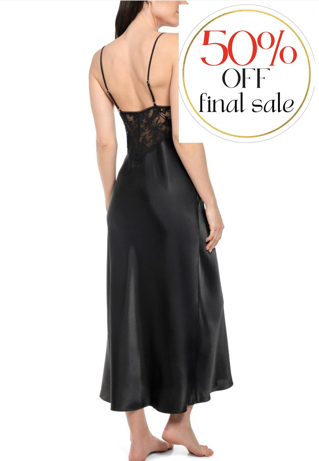 Jonquil Rosalie Gown RSQ020 in Black-Loungewear-Jonquil in Bloom-Black-Small-Anna Bella Fine Lingerie, Reveal Your Most Gorgeous Self!