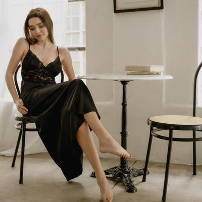 Jonquil Rosalie Gown RSQ020 in Black-Anna Bella Fine Lingerie-Black-Small-