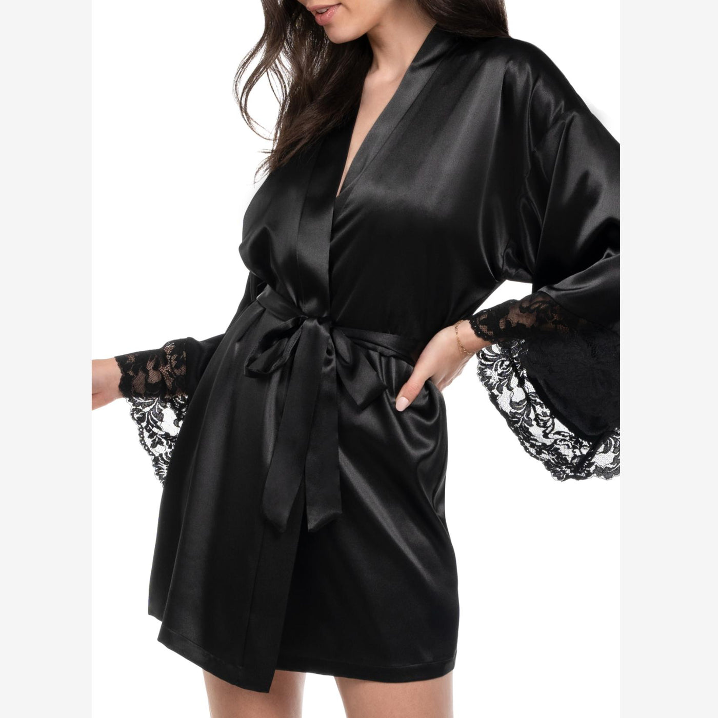 Jonquil Rosalie Wrap RSQ030 in Black-Anna Bella Fine Lingerie-Black-XSmall/Small-