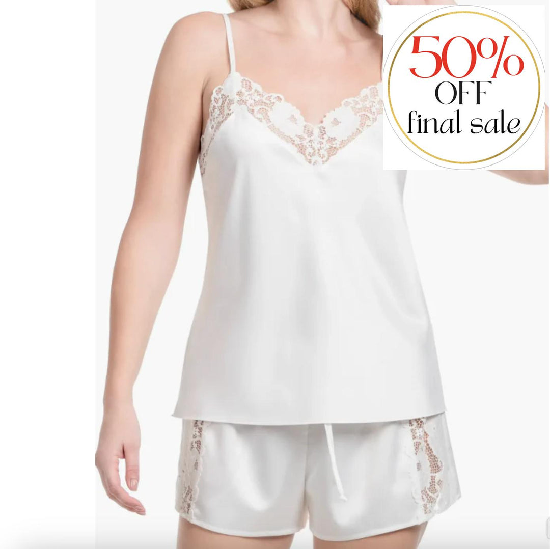 Jonquil Shyla Cami Short Set SYH040-Loungewear-Jonquil in Bloom-Ivory-XSmall-Anna Bella Fine Lingerie, Reveal Your Most Gorgeous Self!