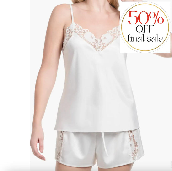 Jonquil Shyla Cami Short Set SYH040-Loungewear-Jonquil in Bloom-Ivory-XSmall-Anna Bella Fine Lingerie, Reveal Your Most Gorgeous Self!