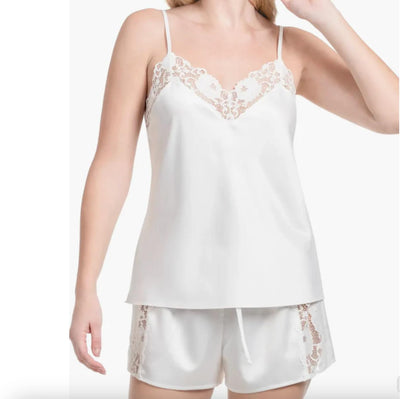 Jonquil Shyla Cami Short Set SYH040-Loungewear-Jonquil in Bloom-Ivory-XSmall-Anna Bella Fine Lingerie, Reveal Your Most Gorgeous Self!
