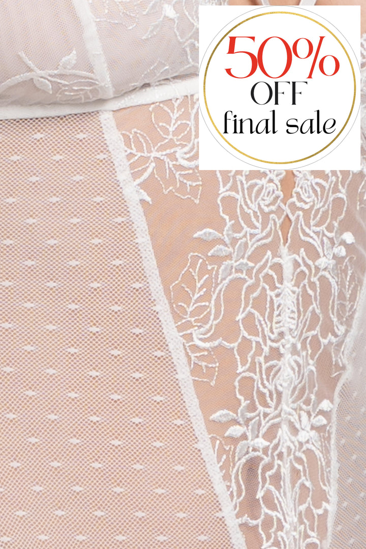 Jonquil Tasha Teddy TSH098-Bodysuit-Jonquil in Bloom-Ivory-XSmall-Anna Bella Fine Lingerie, Reveal Your Most Gorgeous Self!