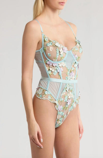 Kilo Brava Bodysuit in Powder Blue 13127-Anna Bella Fine Lingerie-Powder Blue-Small-