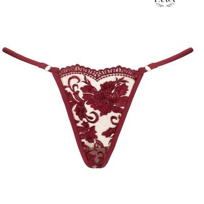 Kilo Brava G-String Ruby Wine-Anna Bella Fine Lingerie-Ruby Wine-Small-