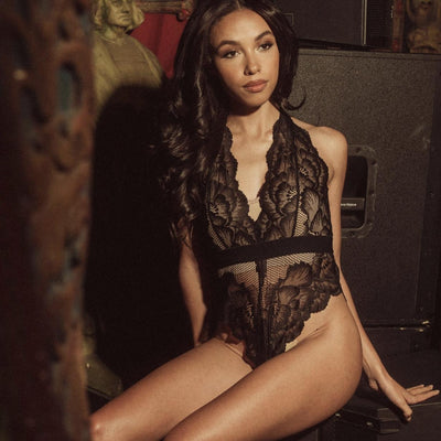 Kilo Brava Lace Teddy in Black 13141-Anna Bella Fine Lingerie-Black-Small-