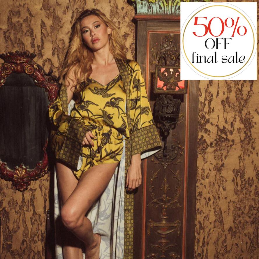 Kilo Brava Satin Collection Cami and Tap Short Set 14208-Loungewear-Kilo Brava-Goldfinch-Small-Anna Bella Fine Lingerie, Reveal Your Most Gorgeous Self!