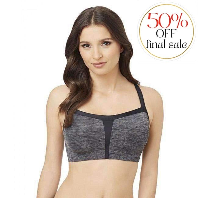 Le Mystere Hi Impact Sports Bra 920-Sports Bras-Le Mystere-Charcoal Heather-34-DD/E-Anna Bella Fine Lingerie, Reveal Your Most Gorgeous Self!
