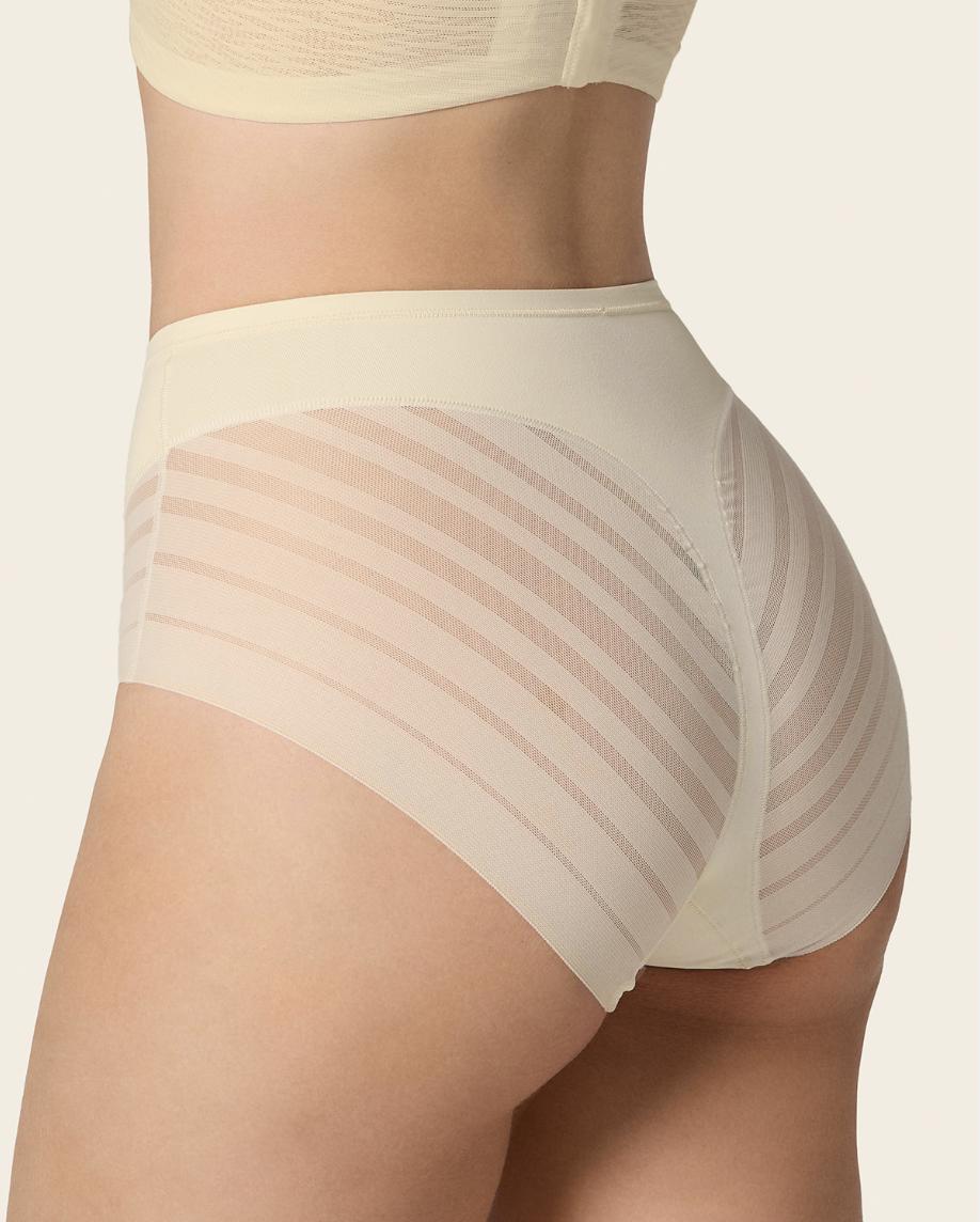 Leonisa Lace Stripe Undetectable Classic Shaper Panty 012903 in Ivory-Anna Bella Fine Lingerie-Ivory-Medium-