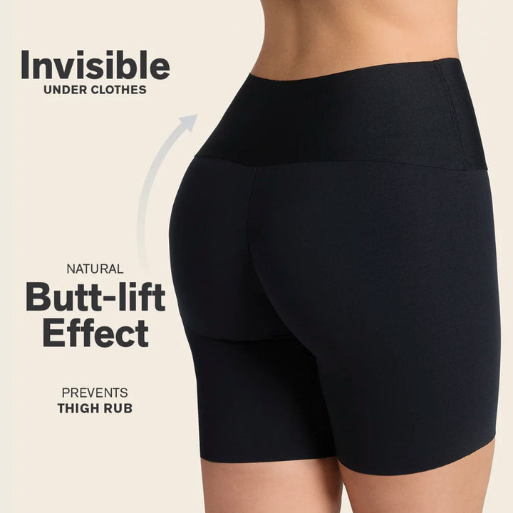 Leonisa Stay-In-Place Seamless Slip Short 012970 in Black-Shapewear-Leonisa-Black-Small-Anna Bella Fine Lingerie, Reveal Your Most Gorgeous Self!