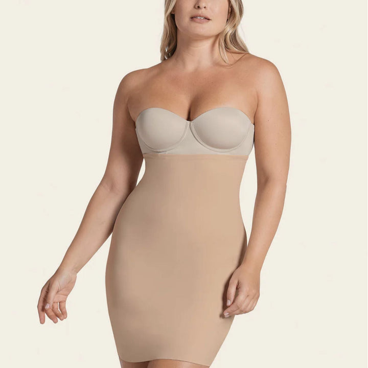 Leonisa Two-in-One Undetectable Sculpting Skort Slip 015803 in Golden Beige-Shapewear-Leonisa-Golden Beige-Medium-Anna Bella Fine Lingerie, Reveal Your Most Gorgeous Self!
