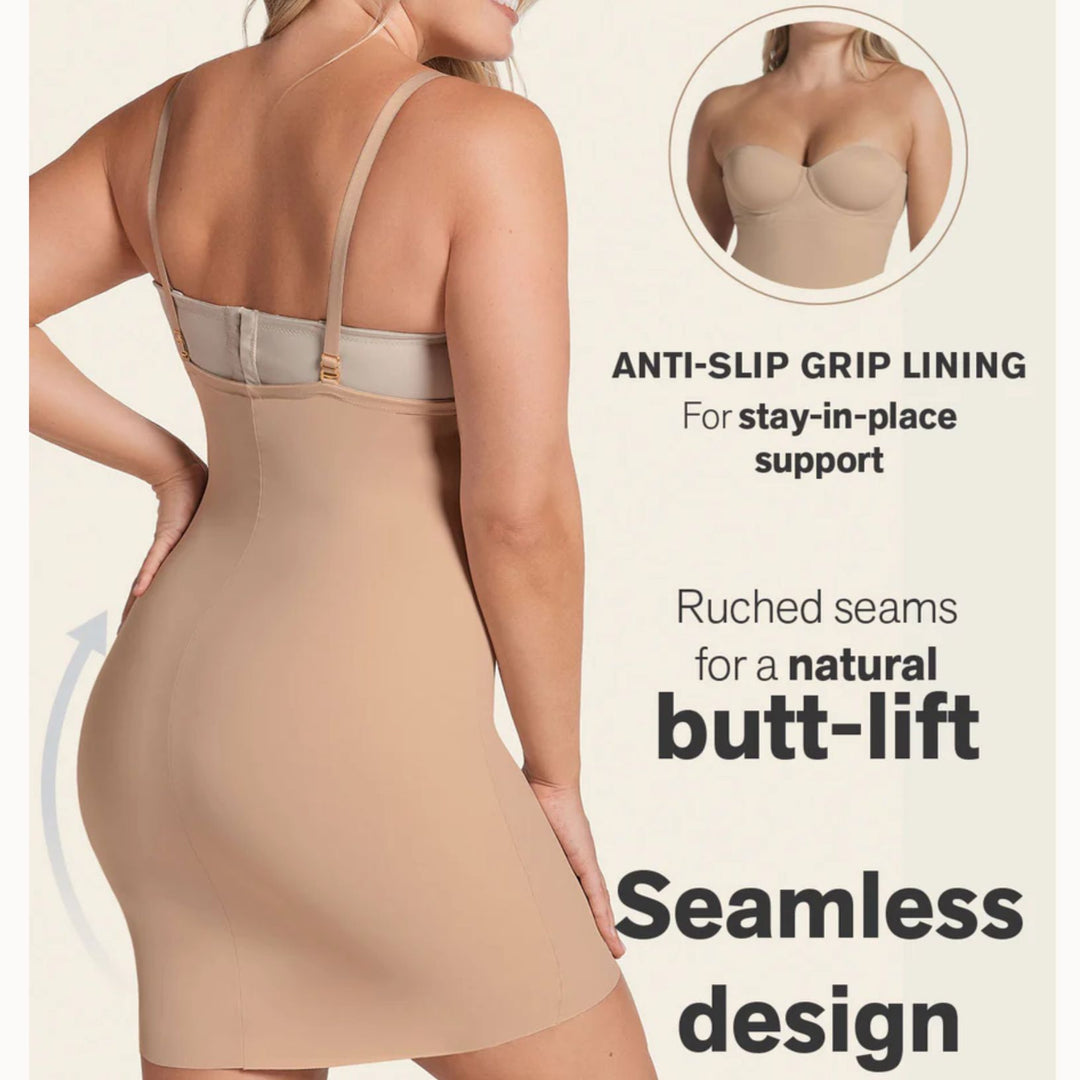Leonisa Two-in-One Undetectable Sculpting Skort Slip 015803 in Golden Beige-Shapewear-Leonisa-Golden Beige-Medium-Anna Bella Fine Lingerie, Reveal Your Most Gorgeous Self!