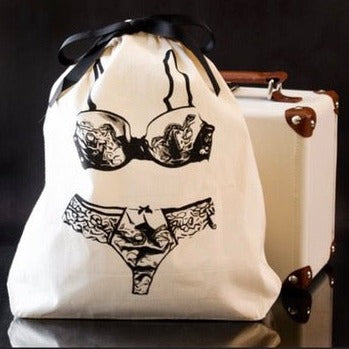 Lingerie Travel Bag in Cream-Accessories-Bag-All-Anna Bella Fine Lingerie, Reveal Your Most Gorgeous Self!