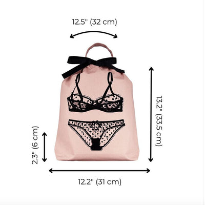 Lingerie Travel Bag in Pink Blush-Anna Bella Fine Lingerie-