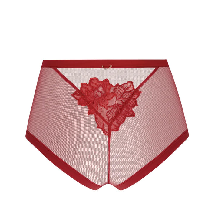Lise Charmel Adorable en Sexy High Boyshort ACH1485 in Rouge Effusion-Panties-Lise Charmel-Rouge Effusion-Small-Anna Bella Fine Lingerie, Reveal Your Most Gorgeous Self!
