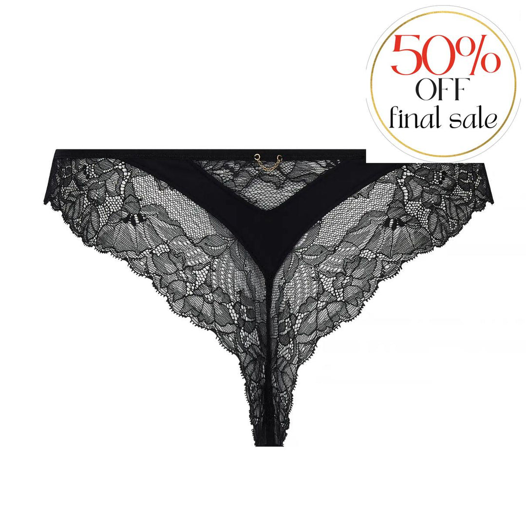 Lise Charmel Adorable en Sexy Thong ACH0085-Panties-Lise Charmel-Black-XSmall-Anna Bella Fine Lingerie, Reveal Your Most Gorgeous Self!