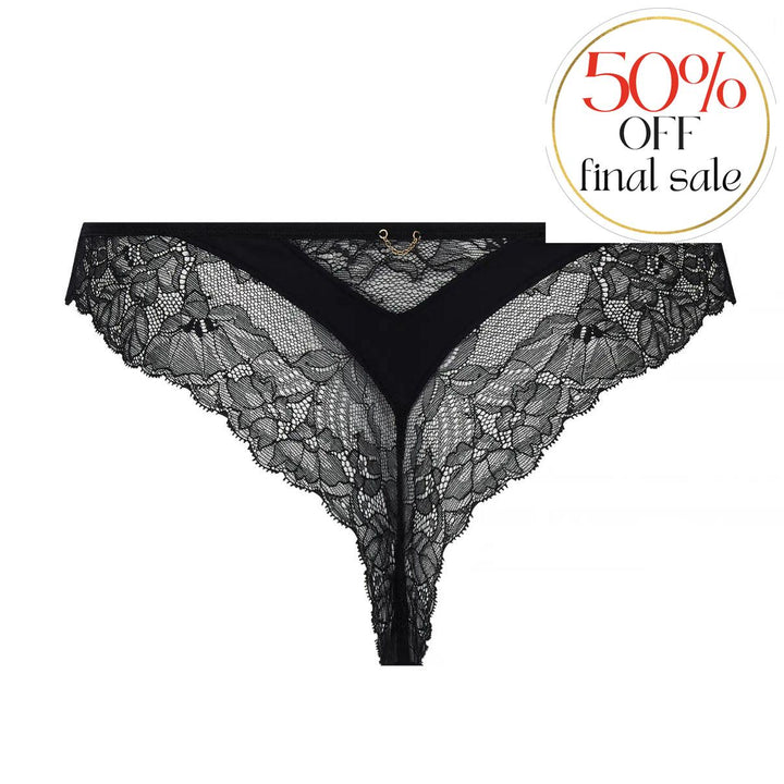Lise Charmel Adorable en Sexy Thong ACH0085-Panties-Lise Charmel-Black-XSmall-Anna Bella Fine Lingerie, Reveal Your Most Gorgeous Self!