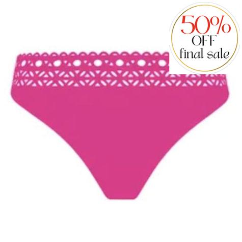Lise Charmel Ajourage Couture Full Bikini Bottom ABA0315-Swimwear-Lise Charmel-Ajourage Fuchsia-Medium-Anna Bella Fine Lingerie, Reveal Your Most Gorgeous Self!