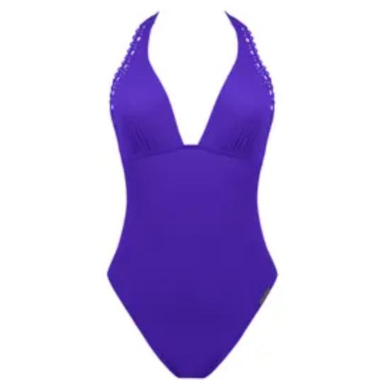 Lise Charmel Ajourage Couture One-Piece Swim in Iris Couture ABA9615-Swimwear-Lise Charmel-Iris Couture-Medium-Anna Bella Fine Lingerie, Reveal Your Most Gorgeous Self!