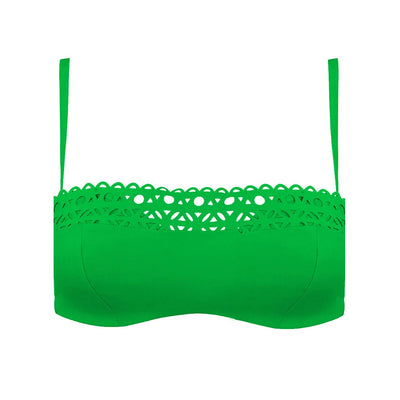 Lise Charmel Ajourage Couture Padded Strapless Bikini Top in Aourage VertABA5015-Anna Bella Fine Lingerie-Ajourage Vert-32-B