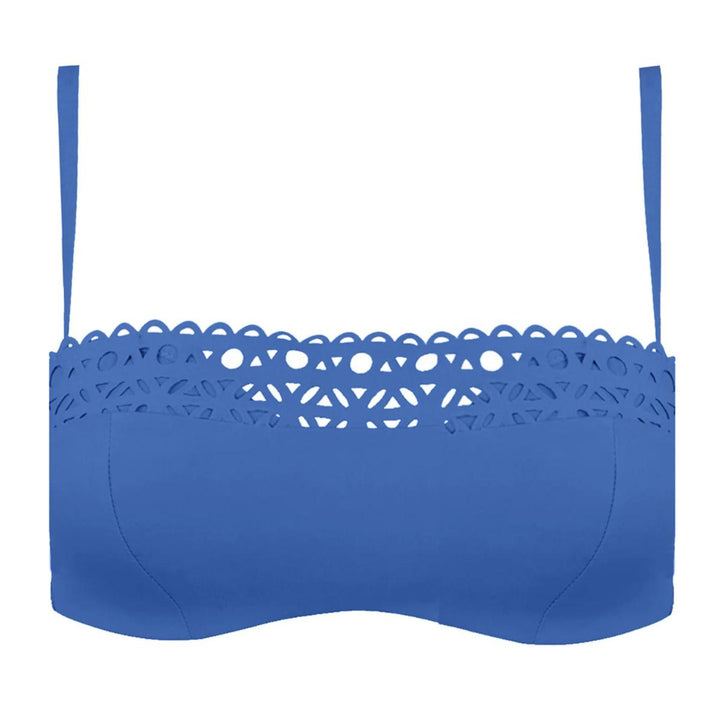 Lise Charmel Ajourage Couture Padded Strapless Bikini Top in Nuage Ajourage ABA5015-Swimwear-Lise Charmel-Nuage Ajourage-32-B-Anna Bella Fine Lingerie, Reveal Your Most Gorgeous Self!