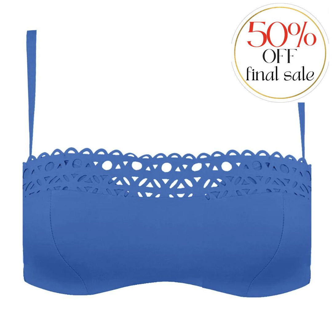 Lise Charmel Ajourage Couture Padded Strapless Bikini Top in Nuage Ajourage ABA5015-Swimwear-Lise Charmel-Nuage Ajourage-32-B-Anna Bella Fine Lingerie, Reveal Your Most Gorgeous Self!