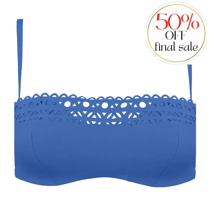 Lise Charmel Ajourage Couture Padded Strapless Bikini Top in Nuage Ajourage ABA5015-Swimwear-Lise Charmel-Nuage Ajourage-32-B-Anna Bella Fine Lingerie, Reveal Your Most Gorgeous Self!