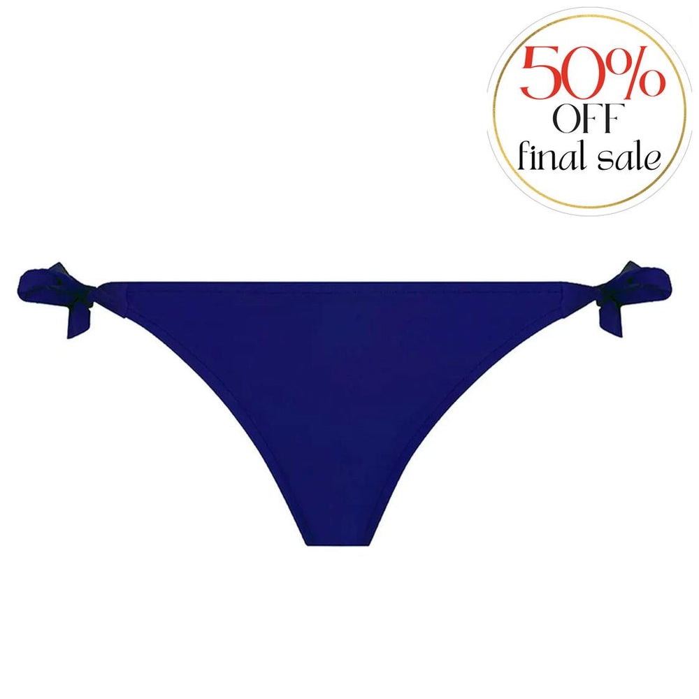Lise Charmel Ajourage Couture Side Tie Bikini ABA0115 in Marina Couture-Swimwear-Lise Charmel-Blue Crystal-XSmall-Anna Bella Fine Lingerie, Reveal Your Most Gorgeous Self!