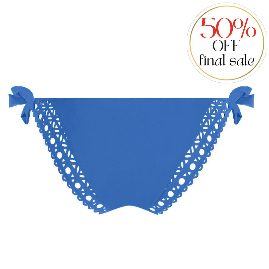 Lise Charmel Ajourage Couture Side Tie Bikini in Nuage Ajourage ABA0115-Swimwear-Lise Charmel-Nuage Ajourage-XSmall-Anna Bella Fine Lingerie, Reveal Your Most Gorgeous Self!